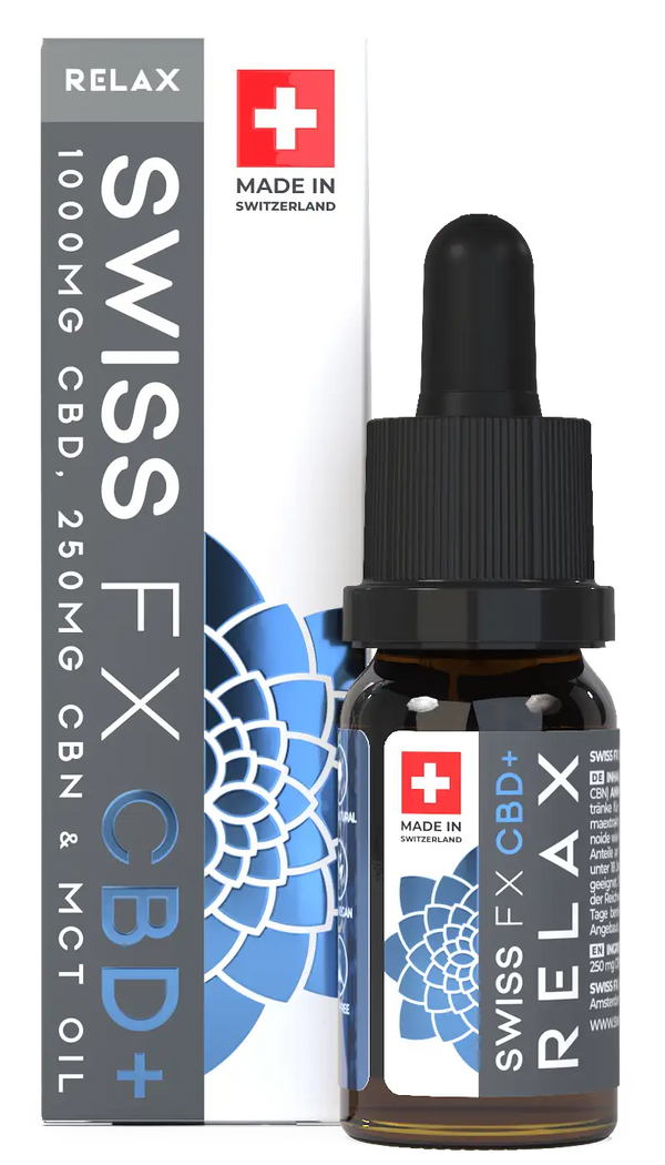 SWISS FX CBD Öl RELAX, 10 ml, mit 10% CBD und 2,5% CBN