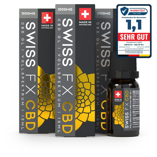 Sparpaket mit 3x SWISS FX CBD Öl 10% mit 10 ml