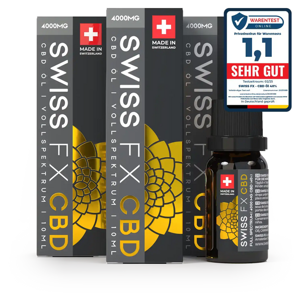 Sparpaket mit 3x SWISS FX CBD Öl 40% mit 10 ml