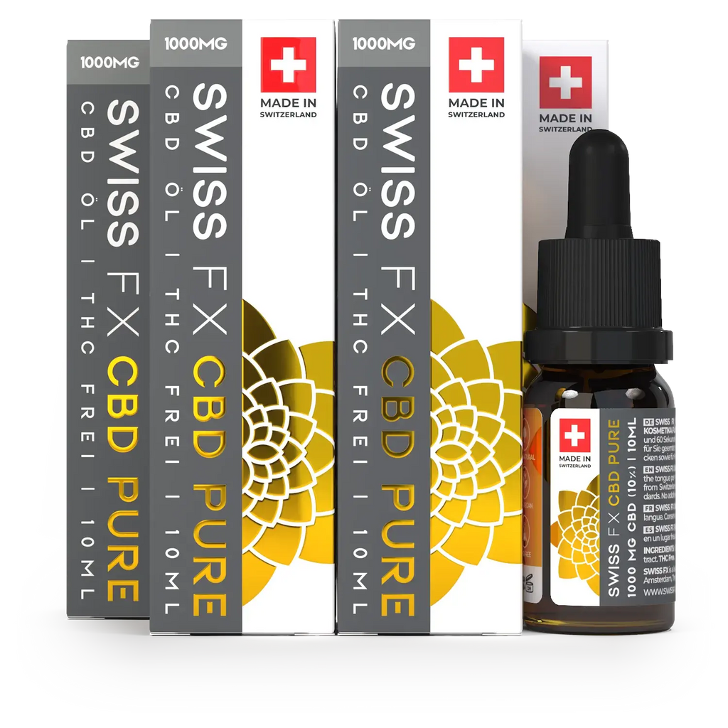 4x CBD ÖL PURE 10% – SWISS FX