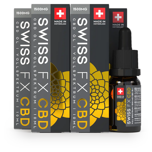 4x SWISS FX CBD Öl 15% mit 10 ml im 4-für-3-Angebot