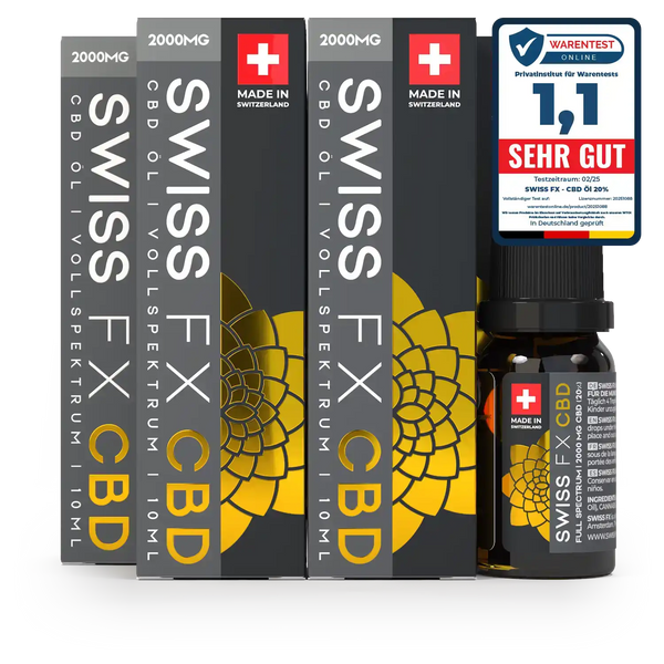 4x SWISS FX CBD Öl 20% mit 10 ml im 4-für-3-Angebot